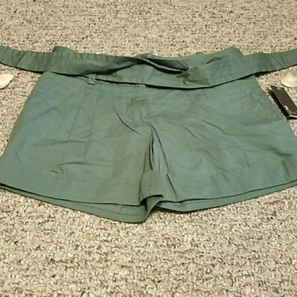 Nwt Massimo teal khaki stretch shorts